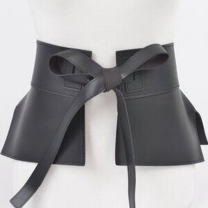 Faux Leather Skirt Belt